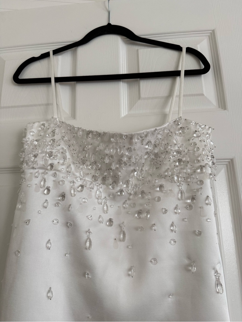 Retrofete Cornelia Crystal Embellished Empire Waist Mini Dress White - Picture 3 of 14